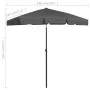 Sombrilla de playa gris antracita 180x120 cm de vidaXL, Sombrillas - Ref: Foro24-314721, Precio: 33,25 €, Descuento: %
