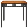 Mesa de jardín ratán sintético madera acacia negro 80x80x75 cm de , Mesas de jardín - Ref: Foro24-366273, Precio: 119,77 €, D...