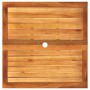Mesa de jardín ratán sintético madera acacia negro 80x80x75 cm de , Mesas de jardín - Ref: Foro24-366273, Precio: 119,77 €, D...