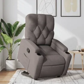 Sillón reclinable elevable tela gris taupe de , Sillones - Ref: Foro24-3204718, Precio: 283,14 €, Descuento: %
