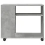 Mesa auxiliar ruedas madera ingeniería gris hormigón 70x35x60cm de , Mesas auxiliares - Ref: Foro24-853149, Precio: 46,31 €, ...