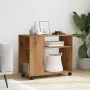 Mesa auxiliar con ruedas madera roble Sonoma 70x35x60 cm de , Mesas auxiliares - Ref: Foro24-853154, Precio: 52,71 €, Descuen...