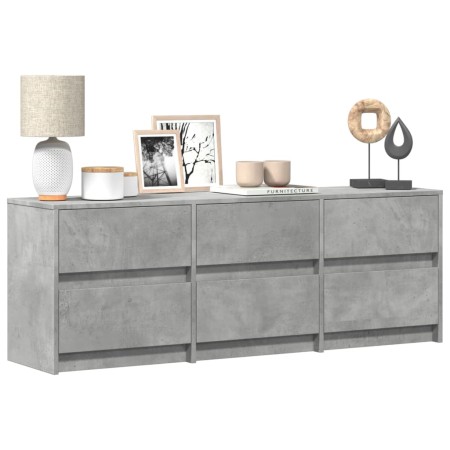 Mueble de TV LED madera ingeniería gris hormigón 140x34x50 cm de , Muebles TV - Ref: Foro24-3307922, Precio: 116,00 €, Descue...