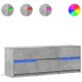Mueble de TV LED madera ingeniería gris hormigón 140x34x50 cm de , Muebles TV - Ref: Foro24-3307922, Precio: 116,00 €, Descue...