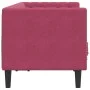 Sofá Chesterfield 2 plazas con cojines terciopelo rojo tinto de , Sofás - Ref: Foro24-372687, Precio: 305,88 €, Descuento: %