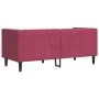 Sofá Chesterfield 2 plazas con cojines terciopelo rojo tinto de , Sofás - Ref: Foro24-372687, Precio: 305,88 €, Descuento: %