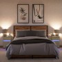 Mesitas de noche luces LED 2 uds madera ingeniería roble Sonoma de , Mesitas de noche - Ref: Foro24-852003, Precio: 82,53 €, ...