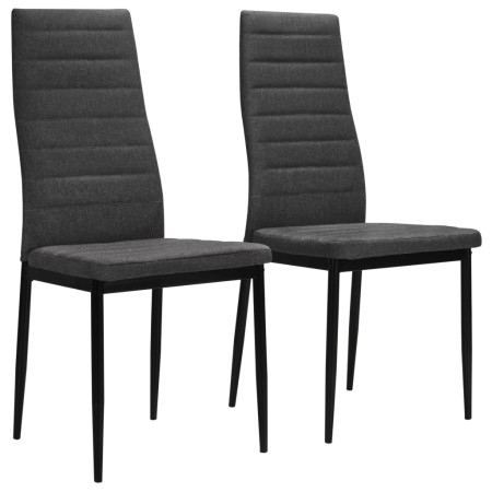 Sillas de comedor 2 unidades tela gris oscuro en Sillas de comedor | Comprar online en Foru.es