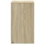 Mesitas de noche luces LED 2 uds madera ingeniería roble Sonoma de , Mesitas de noche - Ref: Foro24-852003, Precio: 85,38 €, ...