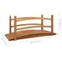 Puente para jardín madera maciza de abeto 140x60x60 cm de vidaXL, Puentes de jardín - Ref: Foro24-313890, Precio: 182,96 €, D...