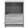 Mesita de noche con luces LED madera de ingeniería gris Sonoma de , Mesitas de noche - Ref: Foro24-852029, Precio: 43,23 €, D...