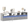 Mueble de TV de pared con LED gris hormigón 180x31x45 cm de , Muebles TV - Ref: Foro24-3307943, Precio: 154,28 €, Descuento: %