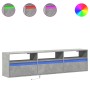 Mueble de TV de pared con LED gris hormigón 180x31x45 cm de , Muebles TV - Ref: Foro24-3307943, Precio: 154,28 €, Descuento: %