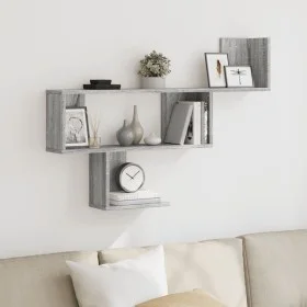 Estante de pared madera ingeniería gris Sonoma 100x15x70 cm de , Estantes y estanterías - Ref: Foro24-853196, Precio: 38,50 €...