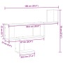 Estante de pared madera ingeniería gris Sonoma 100x15x70 cm de , Estantes y estanterías - Ref: Foro24-853196, Precio: 39,22 €...