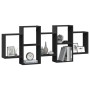 Estantería de pared madera de ingeniería negra 159x18x65 cm de , Estantes y estanterías - Ref: Foro24-853210, Precio: 64,40 €...