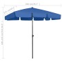 Sombrilla de playa azul 200x125 cm de vidaXL, Sombrillas - Ref: Foro24-314734, Precio: 42,45 €, Descuento: %