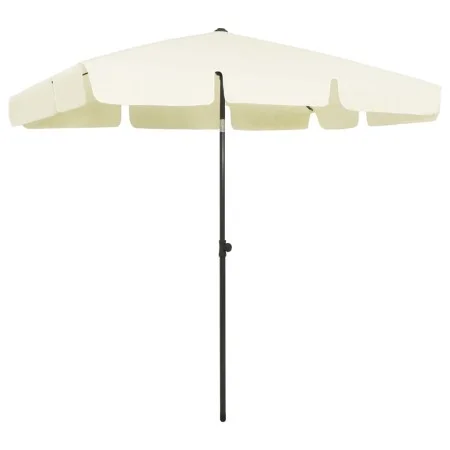 Sombrilla de playa amarillo arena 200x125 cm de vidaXL, Sombrillas - Ref: Foro24-314727, Precio: 43,69 €, Descuento: %
