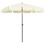 Sombrilla de playa amarillo arena 200x125 cm de vidaXL, Sombrillas - Ref: Foro24-314727, Precio: 43,69 €, Descuento: %