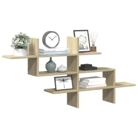 Estante pared madera ingeniería roble Sonoma 124,5x18x60,5 cm de , Estantes y estanterías - Ref: Foro24-853265, Precio: 37,78...