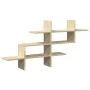 Estante pared madera ingeniería roble Sonoma 124,5x18x60,5 cm de , Estantes y estanterías - Ref: Foro24-853265, Precio: 37,78...