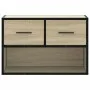 Mueble TV madera ingeniería y metal roble Sonoma 60x31x39,5 cm de , Muebles TV - Ref: Foro24-848910, Precio: 50,67 €, Descuen...