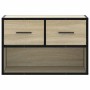 Mueble TV madera ingeniería y metal roble Sonoma 60x31x39,5 cm de , Muebles TV - Ref: Foro24-848910, Precio: 51,29 €, Descuen...