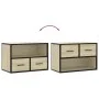 Mueble TV madera ingeniería y metal roble Sonoma 60x31x39,5 cm de , Muebles TV - Ref: Foro24-848910, Precio: 50,67 €, Descuen...