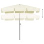 Sombrilla de playa amarillo arena 200x125 cm de vidaXL, Sombrillas - Ref: Foro24-314727, Precio: 44,53 €, Descuento: %