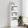 Aparador alto madera de ingeniería blanco 63x33x180 cm de , Librerías y estanterías - Ref: Foro24-3309600, Precio: 94,48 €, D...
