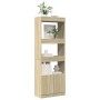 Aparador alto madera de ingeniería roble Sonoma 63x33x180 cm de , Librerías y estanterías - Ref: Foro24-3309602, Precio: 91,1...