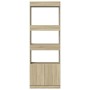 Aparador alto madera de ingeniería roble Sonoma 63x33x180 cm de , Librerías y estanterías - Ref: Foro24-3309602, Precio: 91,1...