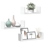 Estante de pared 3 unidades madera de ingeniería blanco de , Estantes y estanterías - Ref: Foro24-853308, Precio: 18,09 €, De...