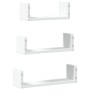Estante de pared 3 unidades madera de ingeniería blanco de , Estantes y estanterías - Ref: Foro24-853308, Precio: 18,09 €, De...