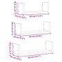 Estante de pared 3 unidades madera de ingeniería blanco de , Estantes y estanterías - Ref: Foro24-853308, Precio: 18,09 €, De...