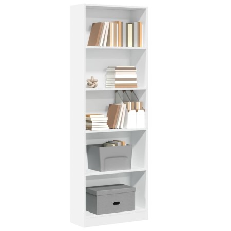Estantería de madera de ingeniería blanca 60x24x176 cm de , Librerías y estanterías - Ref: Foro24-857821, Precio: 71,38 €, De...