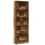 Estantería madera de ingeniería color envejecido 60x24x176 cm de , Librerías y estanterías - Ref: Foro24-857828, Precio: 73,9...