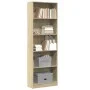 Estantería de madera de ingeniería roble Sonoma 60x24x176 cm de , Librerías y estanterías - Ref: Foro24-857823, Precio: 72,41...
