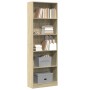 Estantería de madera de ingeniería roble Sonoma 60x24x176 cm de , Librerías y estanterías - Ref: Foro24-857823, Precio: 74,09...