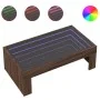 Coffee table with Infinity LED brown oak 90x50x30 cm by , Coffee table - Ref: Foro24-847622, Price: 100,15 €, Discount: %