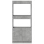 Aparador de madera de ingeniería gris hormigón 63x33x140 cm de , Librerías y estanterías - Ref: Foro24-855109, Precio: 69,60 ...
