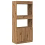 Aparador de madera de ingeniería roble artisian 63x33x140 cm de , Librerías y estanterías - Ref: Foro24-855114, Precio: 69,01...