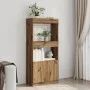 Aparador de madera de ingeniería roble artisian 63x33x140 cm de , Librerías y estanterías - Ref: Foro24-855114, Precio: 69,01...
