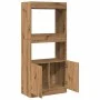 Aparador de madera de ingeniería roble artisian 63x33x140 cm de , Librerías y estanterías - Ref: Foro24-855114, Precio: 69,01...
