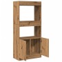 Aparador de madera de ingeniería roble artisian 63x33x140 cm de , Librerías y estanterías - Ref: Foro24-855114, Precio: 69,51...