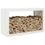 Leñero de acero blanco 100x40x60 cm de , Bolsas y soportes de leña - Ref: Foro24-850983, Precio: 114,04 €, Descuento: %