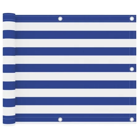 Toldo para balcón tela oxford blanco y azul 75x300 cm de vidaXL, Sombrillas - Ref: Foro24-134912, Precio: 19,98 €, Descuento: %