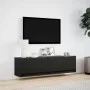 Mueble de TV de pared con luces LED negro 140x31x38 cm de , Muebles TV - Ref: Foro24-852370, Precio: 116,46 €, Descuento: %