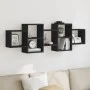 Estantería de pared madera de ingeniería negra 129x18x42 cm de , Estantes y estanterías - Ref: Foro24-853219, Precio: 62,73 €...