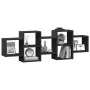 Estantería de pared madera de ingeniería negra 129x18x42 cm de , Estantes y estanterías - Ref: Foro24-853219, Precio: 62,73 €...